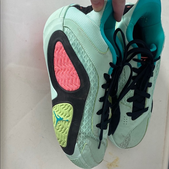 Jason Tatum basketball Mint and Black Lace-Up Sneakers - Picture 4 of 8